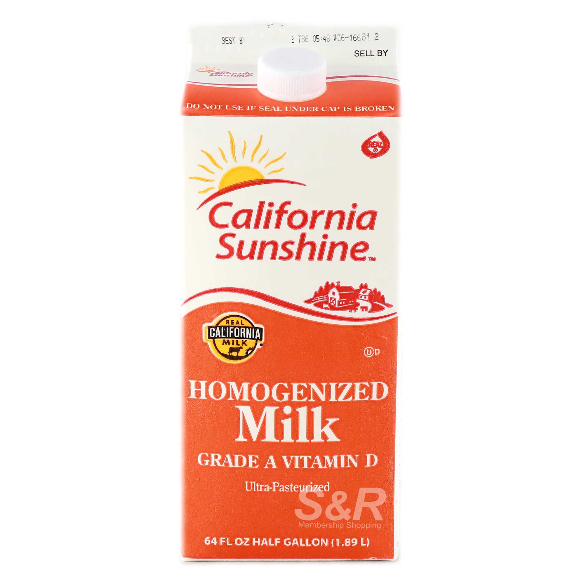 California Sunshine Homogenized Milk 1.89L California Sunshine Homogenized Milk 1.89L